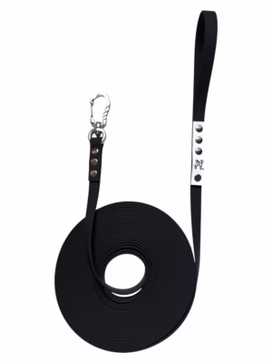 Smycz tree bark czarna 10 m